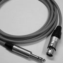 Canare Star Quad 3-Pin XLR Female to 1/4" TRS Male Cable (Gray, 6')