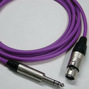 Canare Star Quad 3-Pin XLR Female to 1/4" TRS Male Cable (Purple, 10')