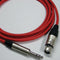 Canare Star Quad 3-Pin XLR Female to 1/4" TRS Male Cable (Red, 3')