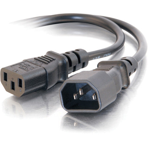 C2G 18 AWG Computer Power Extension Cord IEC C13 to IEC C14 (2')