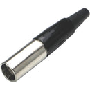 Switchcraft TA Series Tini-QG Mini XLR 3-Pin Male Cable-Mount Connector (Nickel Finish, Silver Contacts)