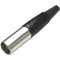 Switchcraft TA Series Tini-QG Mini XLR 3-Pin Male Cable-Mount Connector (Nickel Finish, Silver Contacts)