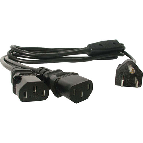 StarTech IBM Power Y Computer Cord NEMA 5-15P to 2x C13 (6')