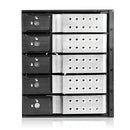 iStarUSA 3x 5.25" to 5x 3.5" Trayless SAS/SATA 6.0 Gb/s Hot-Swap Cage(Silver)