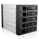 iStarUSA 3x 5.25" to 5x 3.5" SAS/SATA 6.0 Gb/s Hot-Swap Cage (Black)