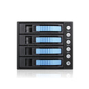 iStarUSA BPU-340SATA 3 x 5.25" to 4 x 3.5" Bay SAS/SATA 6.0 Gb/s Hot-Swap Cage (Blue)