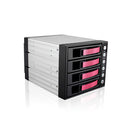 iStarUSA BPU-340SATA 3 x 5.25" to 4 x 3.5" Bay SAS/SATA 6.0 Gb/s Hot-Swap Cage (Red)
