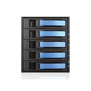 iStarUSA BPU-350SATA 3 x 5.25" to 5 x 3.5" Bay SAS/SATA 6.0 Gb/s Hot-Swap Cage (Blue)