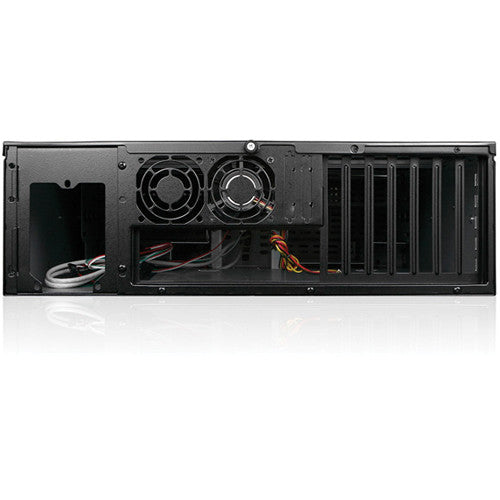 iStarUSA D Storm Series D-300-RED 3U Compact Stylish Rackmountable Chassis (Black)