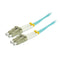 Comprehensive 10GB LC/LC Duplex 50/125 Multimode Fiber Patch Cable (Aqua, 32.8')