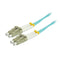 Comprehensive 10GB LC/LC Duplex 50/125 Multimode Fiber Patch Cable (Aqua, 3.3')