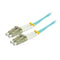 Comprehensive 10GB LC/LC Duplex 50/125 Multimode Fiber Patch Cable (Aqua, 6.5')
