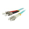 Comprehensive 10GB LC/ST Duplex 50/125 Multimode Fiber Patch Cable (Aqua, 32.8')
