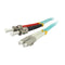 Comprehensive 10GB LC/ST Duplex 50/125 Multimode Fiber Patch Cable (Aqua, 49.2')