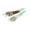 Comprehensive 10GB LC/ST Duplex 50/125 Multimode Fiber Patch Cable (Aqua, 3.3')