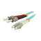 Comprehensive 10GB LC/ST Duplex 50/125 Multimode Fiber Patch Cable (Aqua, 6.5')