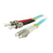 Comprehensive 10GB LC/ST Duplex 50/125 Multimode Fiber Patch Cable (Aqua, 16.4')