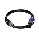 PSC speakON to 4-Pin XLR Male DC Power Cable (5')