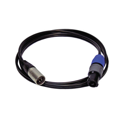 PSC speakON to 4-Pin XLR Male DC Power Cable (5')