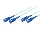 Avenview 50/125&micro;m Fiber Optic Multimode Duplex SC to SC 10Gb OM3 Cable (100', Aqua)
