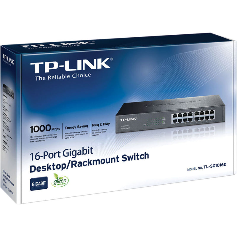 TP-Link TL-SG1016D 16 Port Unmanaged Gigabit Switch