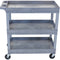 Luxor 32 x 18" Three-Shelf Utility Cart (Gray)