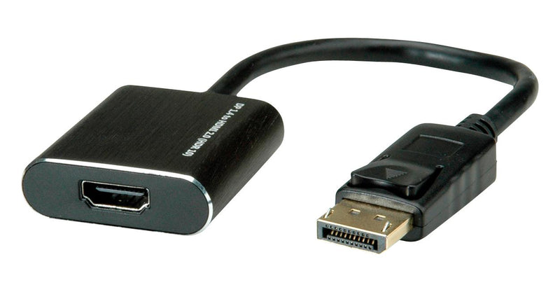 ROLINE 12.03.3164 Inter Series Adapter Cable Assembly, DisplayPort Plug to HDMI Receptacle, 5.9 ", 150 mm, Black