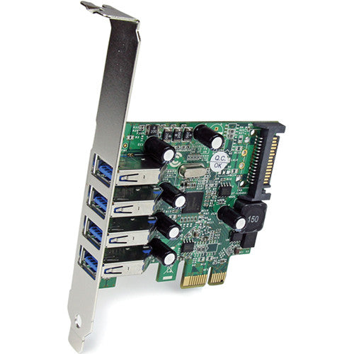 StarTech 4-Port SuperSpeed USB 3.0 PCIe Card with SATA Power Connector & UASP