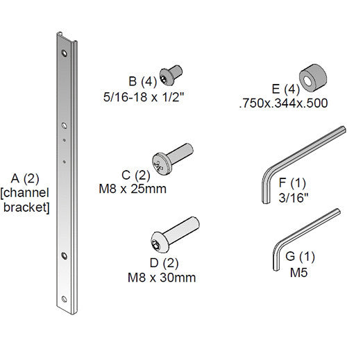 Chief FHB5017 Flat Panel Hardware Kit