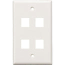 Tera Grand 4-Hole Wall Plate for Keystone Inserts (White)