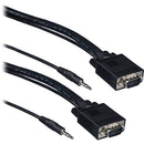 Tera Grand SVGA 15-Pin Male to Male Cable with 3.5mm Stereo Audio (100')