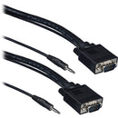 Tera Grand SVGA 15-Pin Male to Male Cable with 3.5mm Stereo Audio (50')