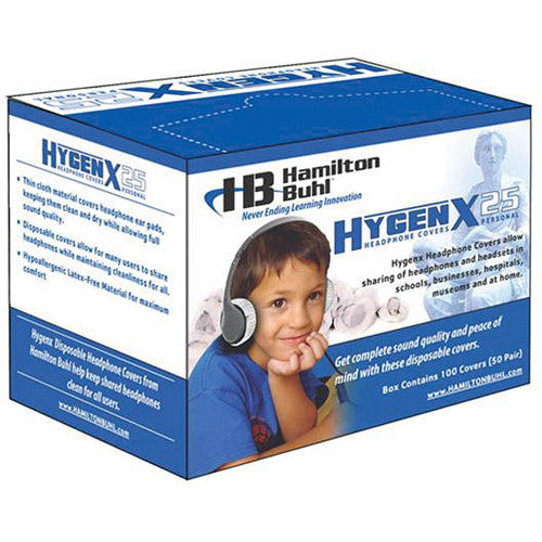 HamiltonBuhl HYGENXWR25 HygenX Master Carton Sanitary Headphone Covers for On-Ear Headsets (600 Pairs)