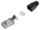 MH CONNECTORS MHRJC6AR2621 Modular Connector, w/Cable Clamp & Black Boot, RJ45 Plug, 1 x 1 (Port), 8P8C, Cat6a, Cable Mount