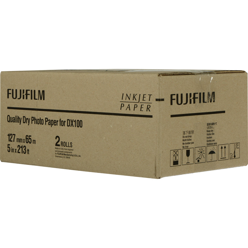 FUJIFILM Quality Dry Photo Paper for Frontier-S DX100 Printer (Glossy, 5" x 213' Roll, 2-Pack)