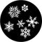 Rosco Steel Gobo #7772 - Snowflakes - Size B