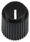 VISHAY ACCKPR1417NLT14 Knob, Plastic, Black, Round Shaft, 6.35 mm, ABS (Acrylonitrile Butadiene Styrene)