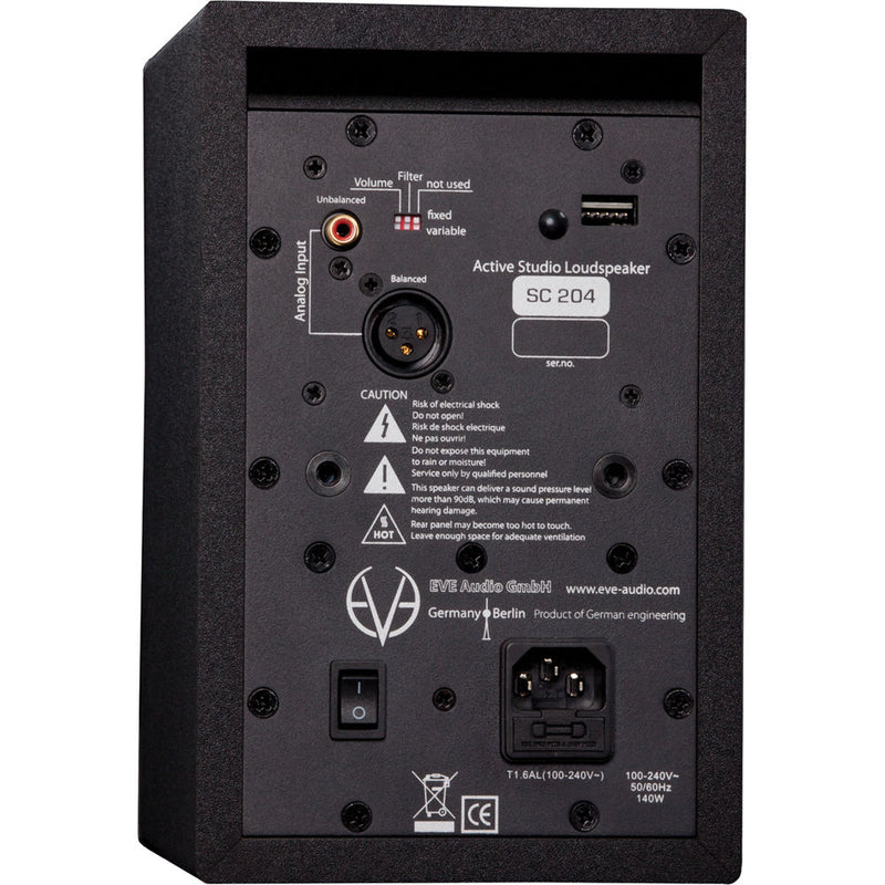 Eve Audio SC204 - 4" Two-Way Active Studio Monitor (Single)