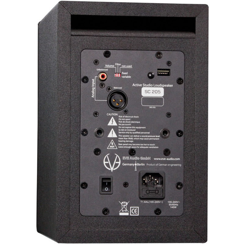 Eve Audio SC205 Active 2-Way 5" Nearfield Studio Monitor (Silver and Black)