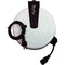 Stage Ninja 16-AWG 1-Outlet Retractable Power Reel with Circuit Breaker (Black Cord, White Steel Housing, 30')