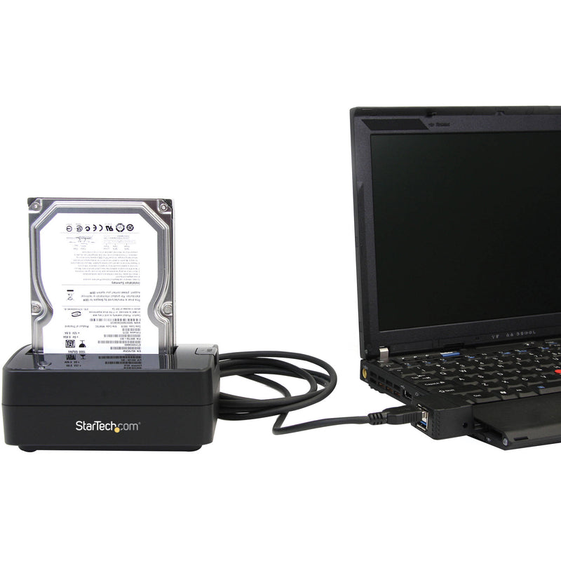 StarTech USB 3.0 to SATA Hard Drive Docking Station for 2.5"/3.5" HDD (Black)