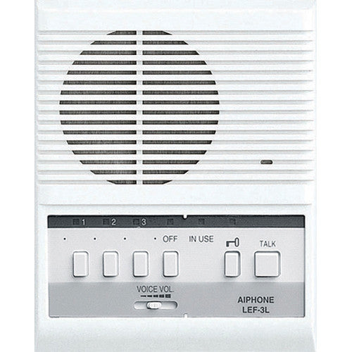 Aiphone LEF-3L 3-Call Surface Mount Master Station with Selective Control Capability for Door Release or Camera Call-Up