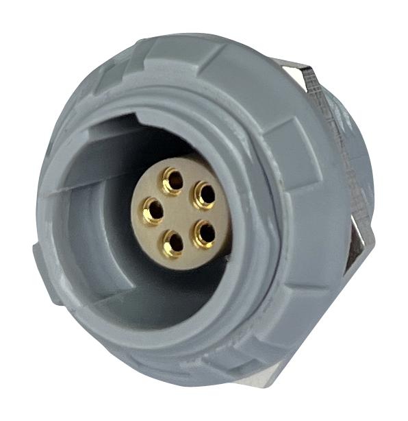 MULTICOMP PRO MCP-P1SRG05SGG Circular Connector, MCP IP50 Push Pull, Panel Mount Receptacle, 5 Contacts, Solder Socket