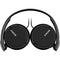 Sony MDR-ZX110AP On-Ear Headphones with Microphone (Black)