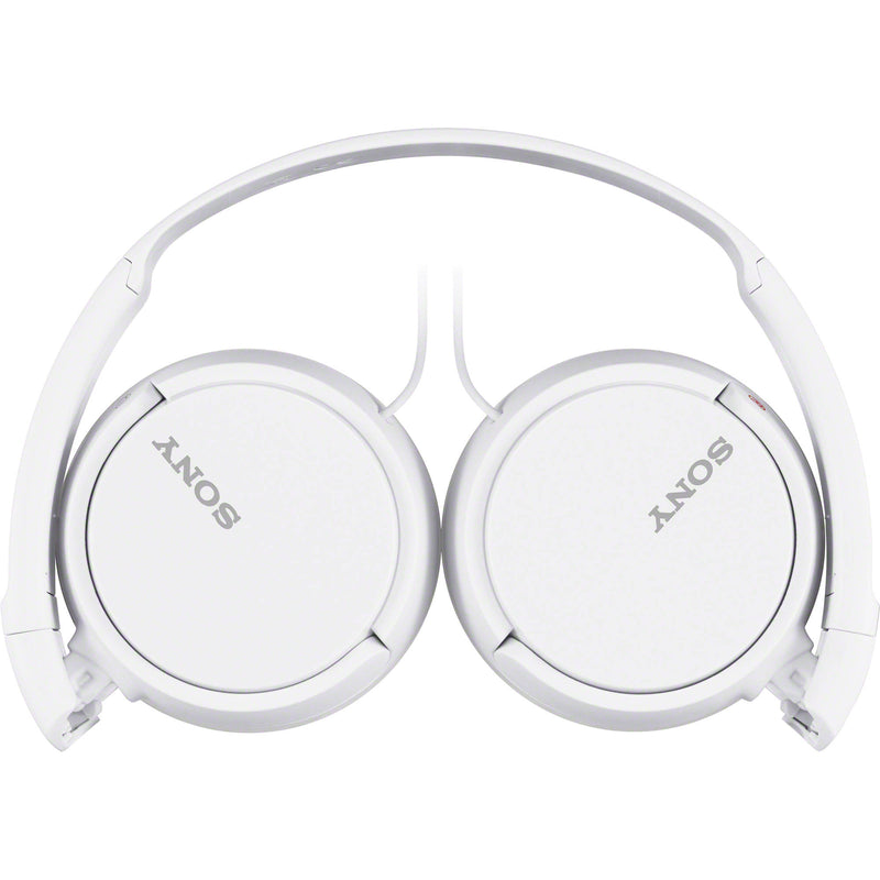 Sony MDR-ZX110AP On-Ear Headphones with Microphone (White)