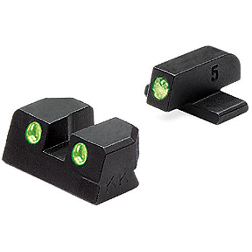 MEPROLIGHT LTD Tru-Dot Tritium Night Sight Set for Sig Sauer .40/.45 ACP (Green / Green)