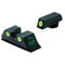 MEPROLIGHT LTD Tru-Dot Tritium Night Sight Set for Glock 10mm/.45ACP (Green / Green)