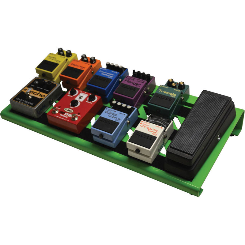 Gator Aluminum Pedalboard with Carry Case (Green, Large)