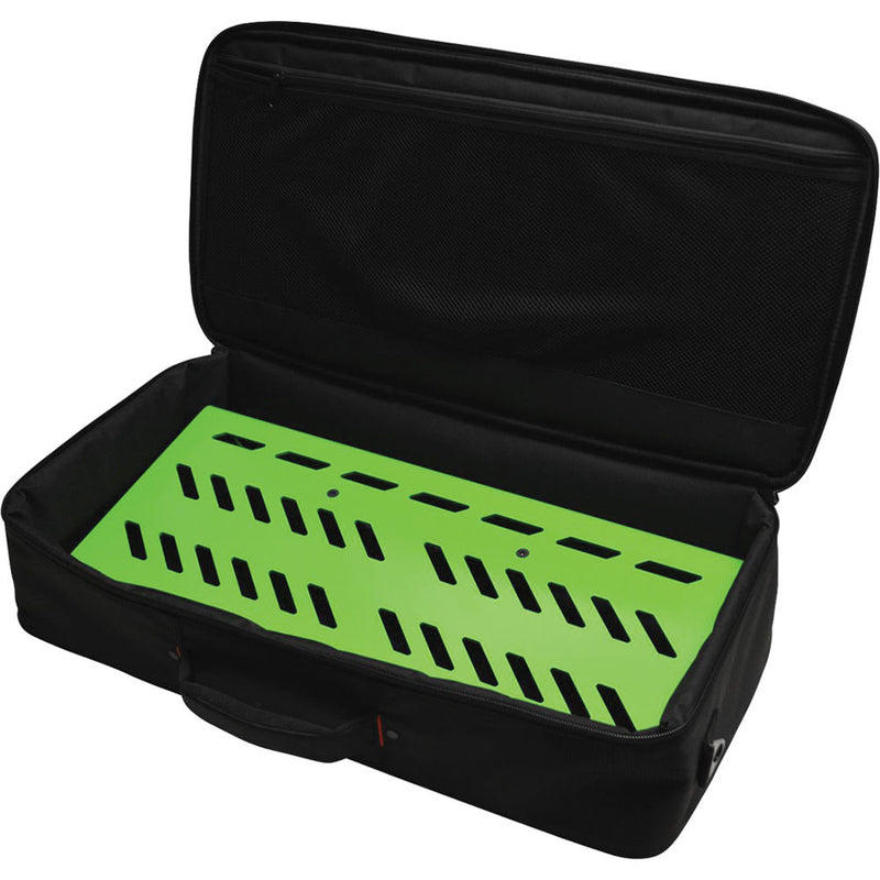 Gator Aluminum Pedalboard with Carry Case (Green, Large)