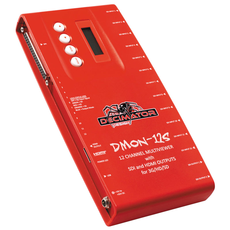 DECIMATOR DMON-12S 12-Channel Multi-Viewer with SDI & HDMI Outputs